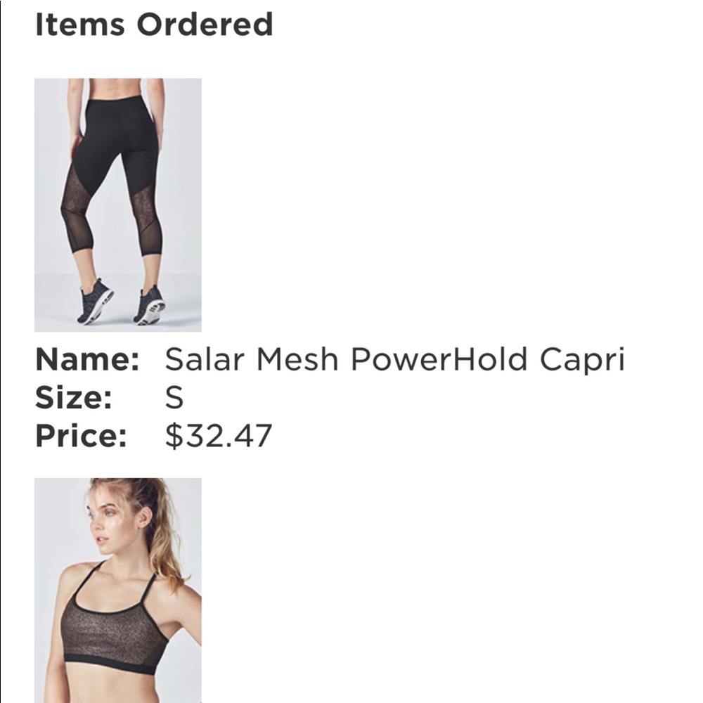 FABLETICS LEGGINGS & BRA SET